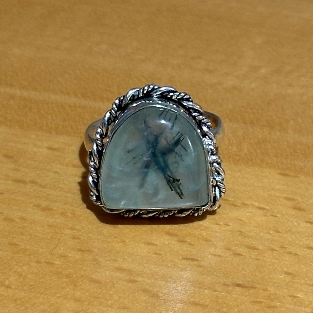 Prehnite and Epidote Size 10 Ring